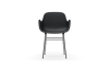 NORMANN COPENHAGEN krzesło z podłokietnikami FORM STEEL chrom/czarny