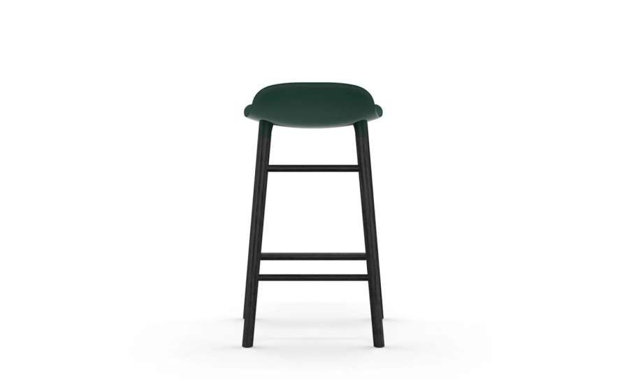 NORMANN COPENHAGEN krzesło barowe FORM WOOD czarne/zielone