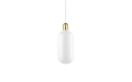 NORMANN COPENHAGEN lampa wisząca AMP L mosiądz/białe szkło