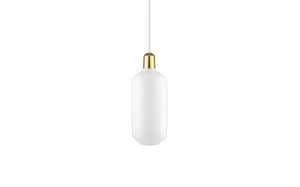 NORMANN COPENHAGEN lampa wisząca AMP L mosiądz / białe szkło