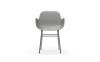 NORMANN COPENHAGEN krzesło z podłokietnikami FORM STEEL chrom/szary
