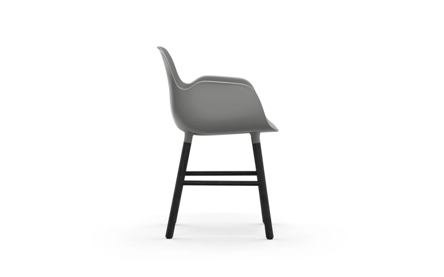 NORMANN COPENHAGEN krzesło z podłokietnikami FORM WOOD czarny/szary