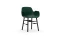 NORMANN COPENHAGEN krzesło z podłokietnikami FORM WOOD czarne/zielone