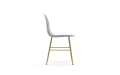 NORMANN COPENHAGEN krzesło FORM STEEL mosiądz/białe