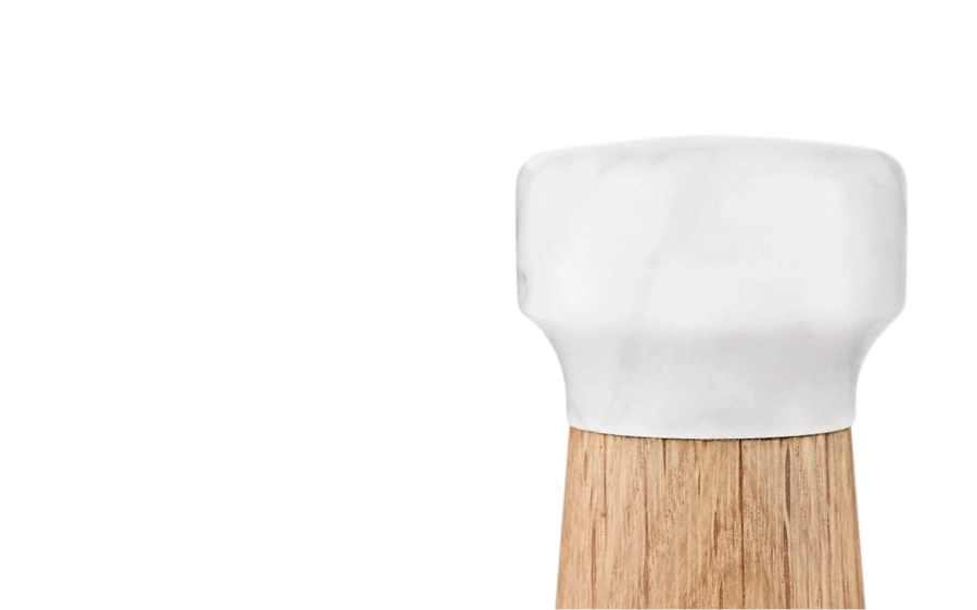 NORMANN COPENHAGEN młynek do soli CRAFT S dąb/biały