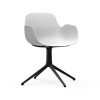 NORMANN COPENHAGEN krzesło obrotowe z podłokietnikami FORM SWIVEL 4L czarne/białe