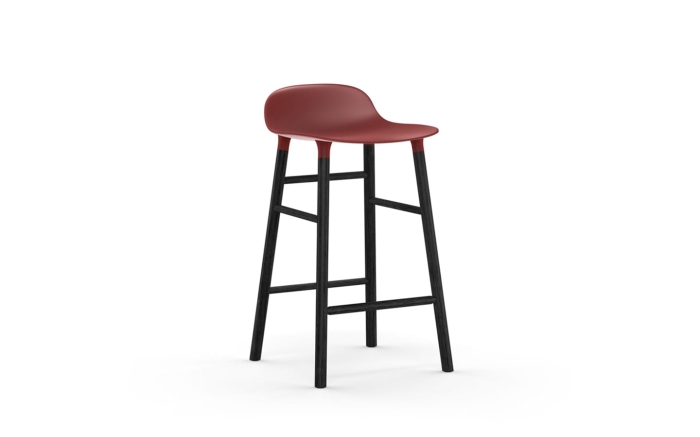 NORMANN COPENHAGEN krzesło barowe FORM WOOD czarne/czerwone