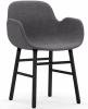 NORMANN COPENHAGEN krzesło tapicerowane z podłokietnikami FORM WOOD czarne
