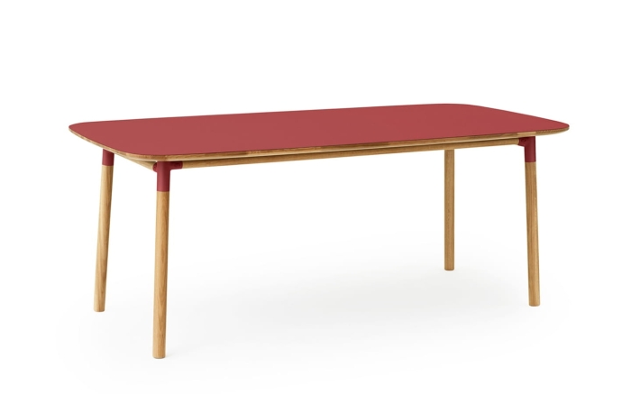 NORMANN COPENHAGEN stół FORM 95x200 czerwony