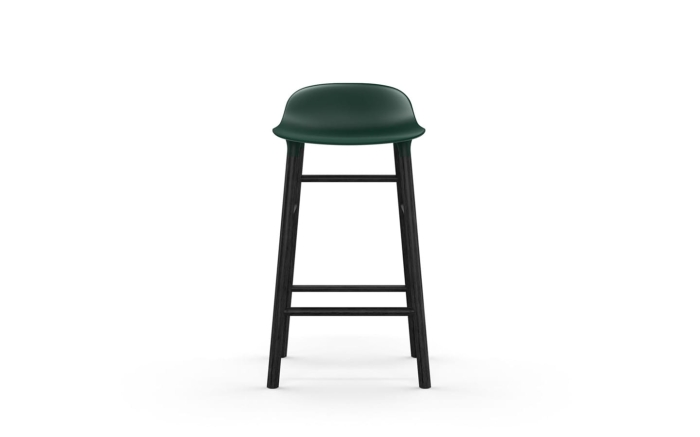 NORMANN COPENHAGEN krzesło barowe FORM WOOD czarne/zielone