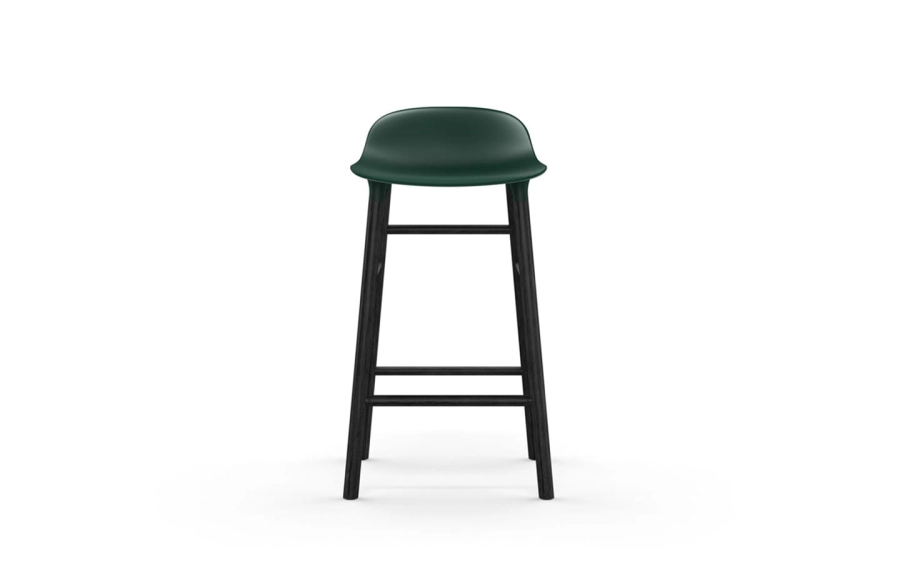 NORMANN COPENHAGEN krzesło barowe FORM WOOD czarne/zielone