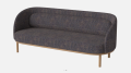 BOLIA skandynawska sofa 3-osobowa FUUGA z dębowymi nóżkami