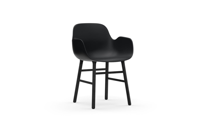NORMANN COPENHAGEN krzesło z podłokietnikami FORM WOOD czarne