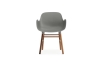 NORMANN COPENHAGEN krzesło z podłokietnikami FORM WOOD orzech/szare
