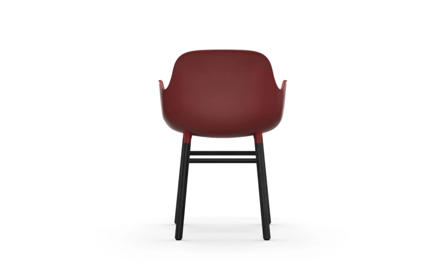 ORMANN COPENHAGEN krzesło z podłokietnikami FORM WOOD czarne/czerwone