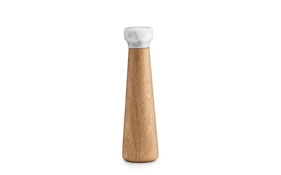 nowoczesny młynekNORMANN COPENHAGEN młynek do soli CRAFT L dąb/biały