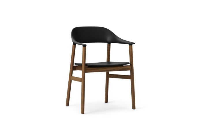 NORMANN COPENHAGEN krzesło z podłokietnikami HERIT dymiony dąb/czarne