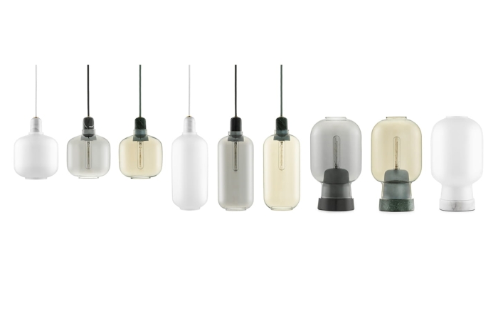 NORMANN COPENHAGEN lampa wisząca AMP L biały marmur