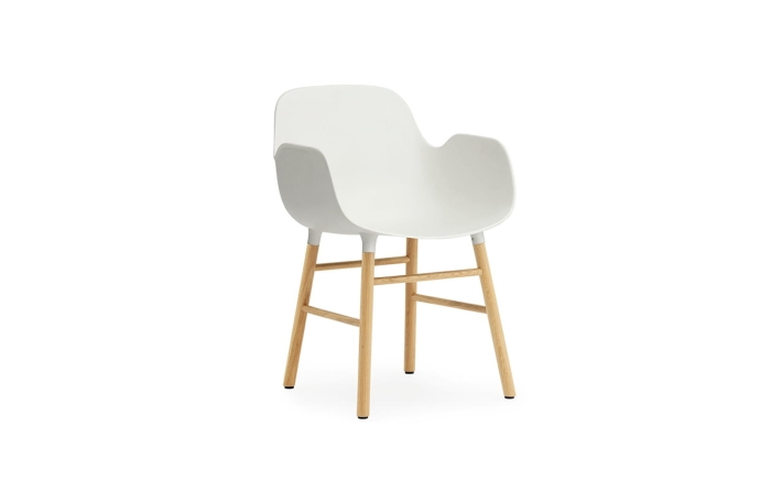 NORMANN COPENHAGEN krzesło z podłokietnikami FORM WOOD dąb/białe