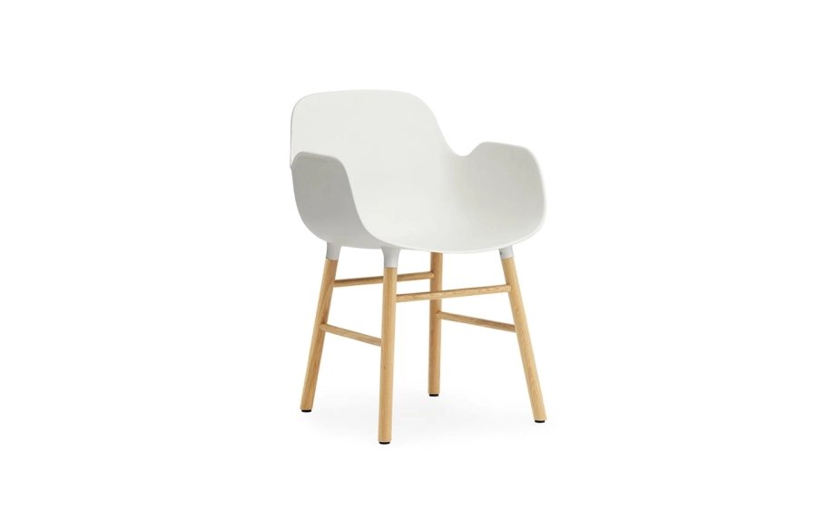 NORMANN COPENHAGEN krzesło z podłokietnikami FORM WOOD dąb/białe