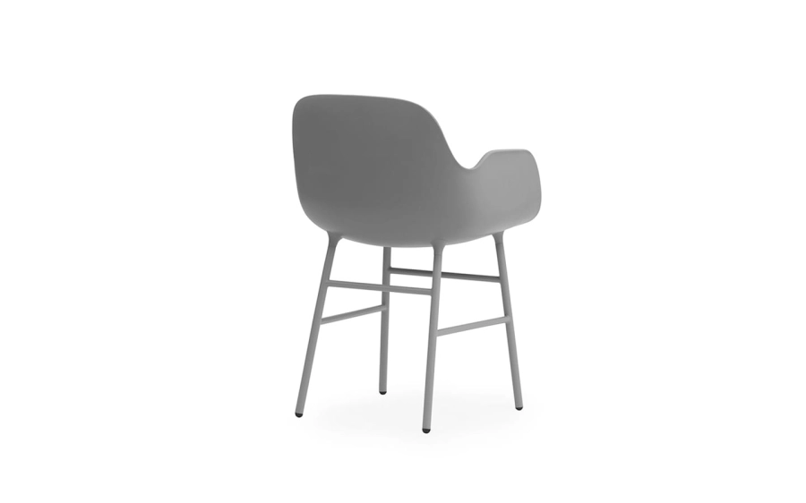 ORMANN COPENHAGEN krzesło z podłokietnikami FORM stal/szare