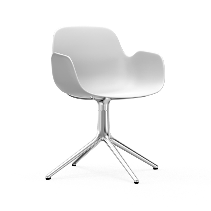 Normann Copenhagen krzesła obrotowe z podłokietnikami FORM swivel 4L z nogami w aluminium