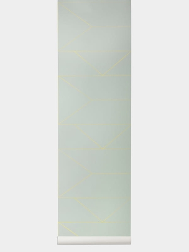 FERM LIVING tapeta LINES miętowa