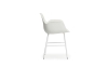 NORMANN COPENHAGEN krzesło z podłokietnikami FORM stal/białe