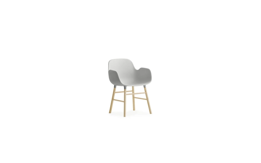 NORMANN COPENHAGEN miniaturka krzesła z podłokietnikami FORM szara