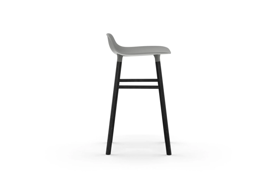 NORMANN COPENHAGEN krzesło barowe FORM WOOD czarne/szare