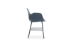 NORMANN COPENHAGEN krzesło z podłokietnikami FORM stal/niebieskie