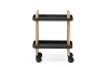 NORMANN COPENHAGEN stolik / barek na kółkach BLOCK jesion/czarny