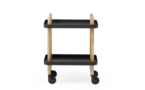 NORMANN COPENHAGEN stolik / barek na kółkach BLOCK jesion / czarny