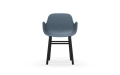 NORMANN COPENHAGEN krzesło z podłokietnikami FORM WOOD czarne/niebieskie