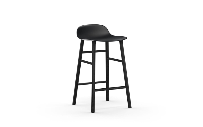 NORMANN COPENHAGEN krzesło barowe FORM WOOD czarne