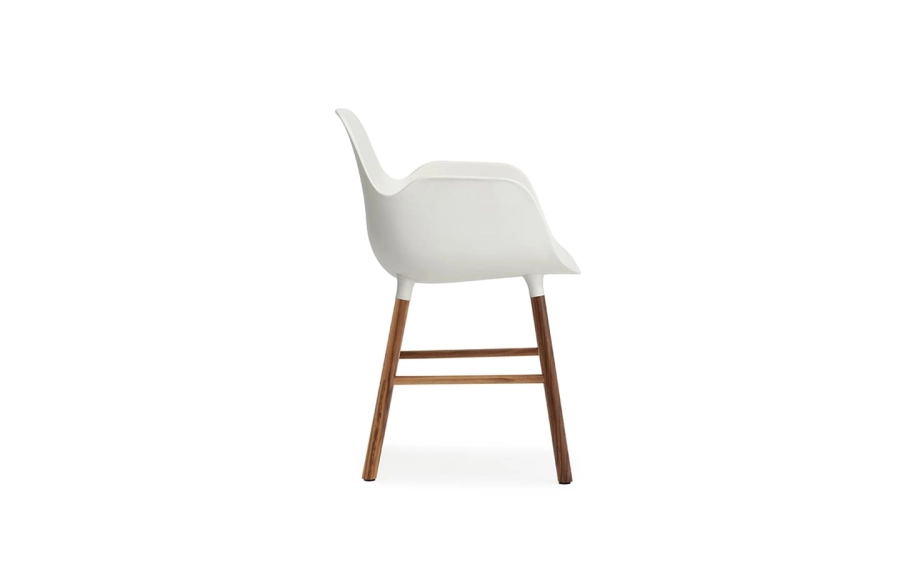 NORMANN COPENHAGEN krzesło z podłokietnikami FORM WOOD orzech/białe