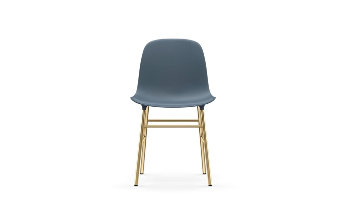 NORMANN COPENHAGEN krzesło FORM STEEL mosiądz/niebieski