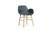 NORMANN COPENHAGEN krzesło z podłokietnikami FORM WOOD dąb/niebieskie