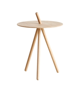 WOUD okrągły stolik kawowy COME HERE dąb bielony