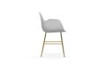 NORMANN COPENHAGEN krzesło z podłokietnikami FORM STEEL mosiądz/białe