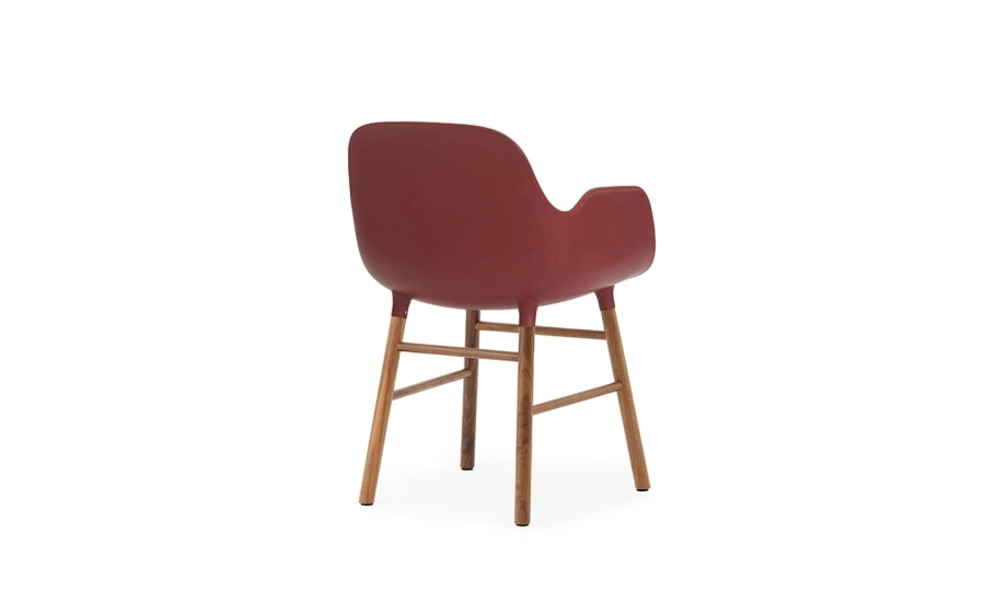 NORMANN COPENHAGEN krzesło z podłokietnikami FORM WOOD orzech/czerwone
