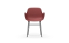 NORMANN COPENHAGEN krzesło z podłokietnikami FORM STEEL chrom/czerwone