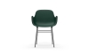 NORMANN COPENHAGEN krzesło z podłokietnikami FORM STEEL chrom/zielony