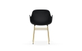 NORMANN COPENHAGEN krzesło z podłokietnikami FORM STEEL mosiądz/czarne