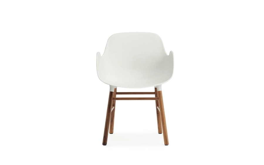 NORMANN COPENHAGEN krzesło z podłokietnikami FORM WOOD orzech/białe