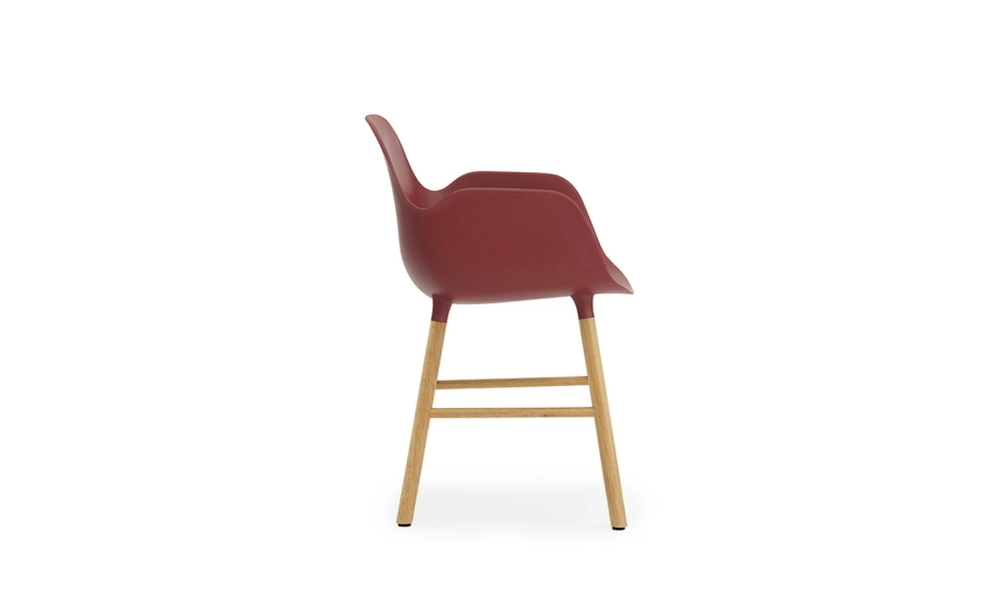 NORMANN COPENHAGEN krzesło z podłokietnikami FORM WOOD dąb/czerwone