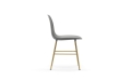 NORMANN COPENHAGEN krzesło FORM STEEL mosiądz/szare